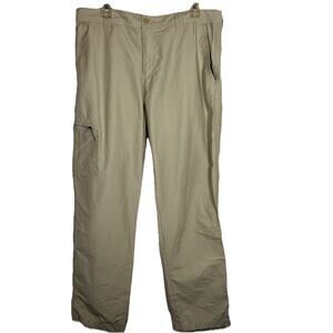 Columbia Mens Pants 36x32 Tactical Khaki Rip Stop Zip Pocket Outdoor Hiking Tan
